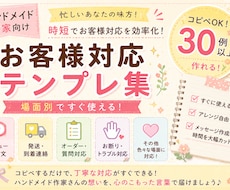 ハンドメイド用テンプレ集！お客様対応を効率化します 悩む時間削減！作品作りに集中！コピペで使えるメッセージ集。