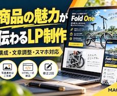 商品の強みが伝わる物販向けLPを制作します イメージ1
