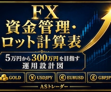 誰もが知りたかったFX資金管理の全てお見せします 5万円から300万円を目指す運用設計図