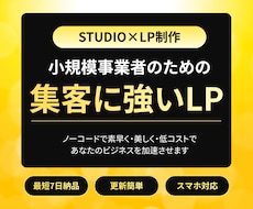 集客特化のLPをノーコードで制作いたします イメージ1