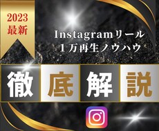 インスタのリール1万再生の技術授けます イメージ1