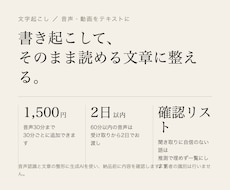 音声・動画を文字起こしして読みやすく整えます イメージ1