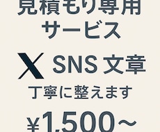 SNS文章 見積もり専用サービスます イメージ1