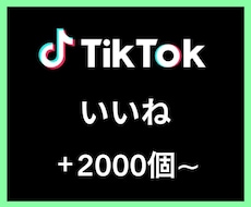 TikTokいいね＋2000個〜増やします イメージ1