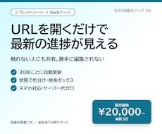 スプレッドシートをWebページ化します イメージ1