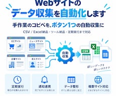 Webサイトのデータ収集を自動化します イメージ1