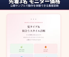 公式LINE・予約に繋ぐ集客Web診断を制作します イメージ1