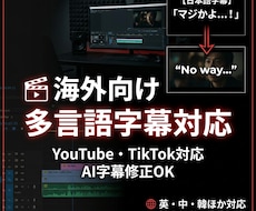 海外向け動画を多言語字幕化します