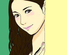 デジタルでアニメ塗りの似顔絵を描かせていただきます イメージ1
