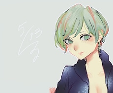 SNSのアイコン等のイラスト描きます(^-^)