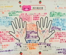 世界に一つの可愛いイラスト入り手相鑑定書作成します 手書きで心を込めて作成します。