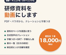 研修動画・マニュアル動画を資料から作ります イメージ1