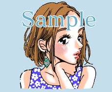 お写真をもとに女の子のアイコン描きます イメージ1