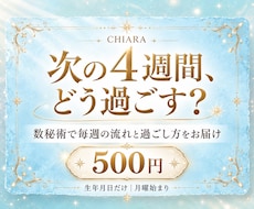 数秘術で次の４週間の運勢と過ごし方を届けます イメージ1