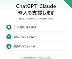 ChatGPT/Claudeの業務活用支援します イメージ1