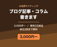 読みやすいブログ記事・コラムを執筆します イメージ1