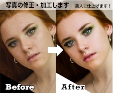 画像加工で人物写真を綺麗に、印象良くします 顔の印象を良くしたい・体を細くしたい・青髭を無くしたいなど