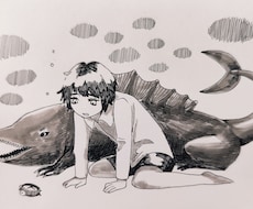 雰囲気のあるイラストをお描きします ちょっと暗めの明る過ぎない温度低めな独特イラスト