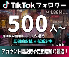 TikTokフォロワー +500人増加させます 2026年10月の最新改定対応済！
