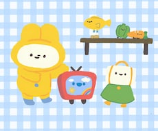 商用OK！グッズ向けゆるかわキャラクター制作します 覚えてもらえる！使いやすいミニキャラ製作！