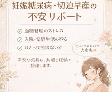 妊娠糖尿病と切迫の不安聞きます イメージ1