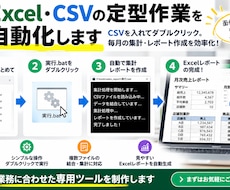 Excel・CSVの定型作業を自動化します イメージ1