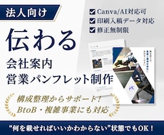 法人向け｜何を載せるかからパンフレット制作します イメージ1