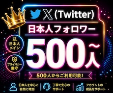 X・旧Twitterの日本人フォロワーを増加します イメージ1