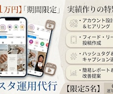 実績作り限定価格！1カ月SNS運用代行します イメージ1