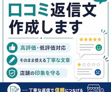 口コミ返信文を作成します イメージ1