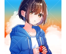 SNS用のアイコンを描きます アニメ調のほっこりする絵柄であなたのキャラクターを描きます！