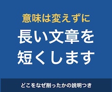 長い文章を意味を保ったまま短くします イメージ1