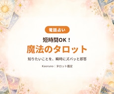 短時間OK！魔法のタロットで瞬時にお伝えいたします イメージ1