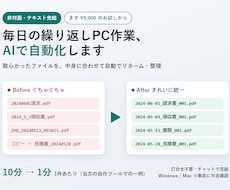 毎日の繰り返しPC作業、AIで自動化します イメージ1
