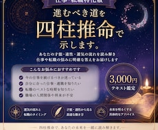 仕事・転職特化版│進むべき道を四柱推命で示します イメージ1
