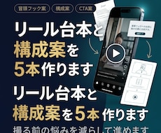 リール台本と構成案を5本作ります イメージ1