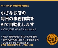 小さなお店の事務作業をAIで自動化します イメージ1