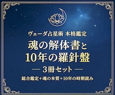 魂の解体書と10年の羅針盤✧古代占術本格鑑定します 五千年の歴史が導く光の科学。魂の宿命を3冊約40頁で完全解剖