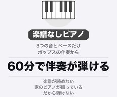 楽譜なしで、ポップスのピアノを弾けるようにします イメージ1