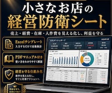 小さなお店向け経営防衛シートを提供します 売上・経費・在庫・人件費をまとめて見える化