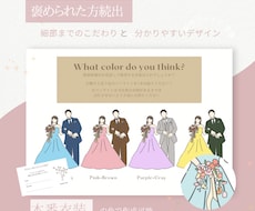 ドレスのネタバレを防ぐドレス当てクイズになります プランナーさんにも褒められる*。優しくあったかいデザイン