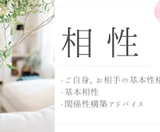 相性鑑定、関係性構築アドバイスをします イメージ1