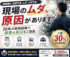 納期・品質・工程改善をサポートします 納期・品質・工程・人の悩みまで、一緒に改善の糸口を見つけます
