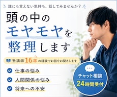 頭の中のモヤモヤを整理します 塾講師16年。否定せず一緒に整理します