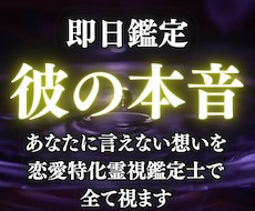 女性には視えない彼の本音を男性鑑定士が霊視します 1万文字超+特別無料特典。心の揺れまで深く霊視します