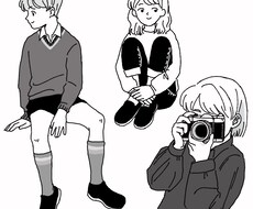 シンプルなイラストを描きます SNS、ブログのアイコンや挿絵にどうぞ！