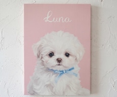 うちの子・ペットの似顔絵イラストを制作します 犬・猫・うさぎ｜データ納品やキャンバスパネルでお届けも可