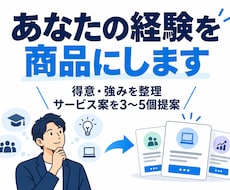 あなたの得意・経験から売れるサービス案を考えます イメージ1