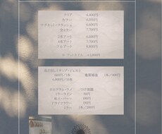 メニュー表をおしゃれにお作りします イメージ1