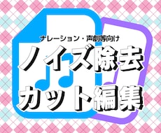 ナレーション・声劇向けノイズ除去・音量調整承ります イメージ1